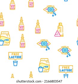 Ilustración de la línea de color del patrón sin problemas de alergía