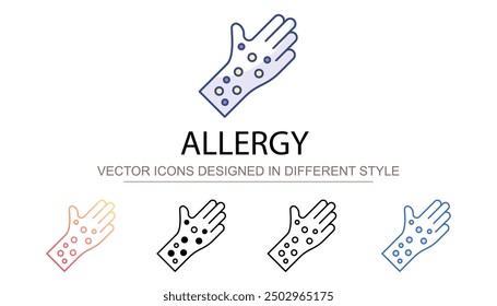 Allergie-Symboldesign mit weißem Hintergrund - Stockgrafik