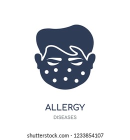 Allergy icon. Allergy filled symbol design from Diseases collection. Simple element vector illustration on white background