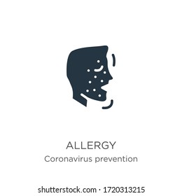 Allergy icon vector. Trendy flat allergy icon from Coronavirus Prevention collection isolated on white background. Vector illustration can be used for web and mobile graphic design, logo, eps10