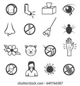 Allergy Icons Set