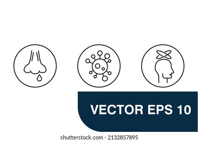 allergy icons  symbol vector elements for infographic web