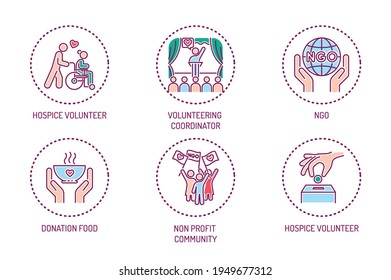 Allergy line color icons set. Dermatological, infectious disease. Isolated vector element. 