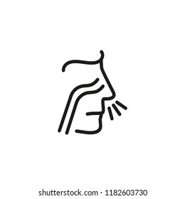 Allergy line icon. Nose, sinus, rhinitis Healthcare concept. Can be used for topics like medicine, medical checkup, otolaryngology