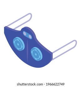 Icono de máscara de alergia. Isométrico del icono vectorial de máscara alérgica para el diseño web aislado en fondo blanco