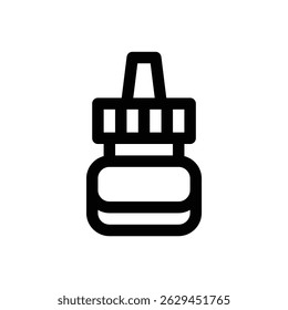 Allergy medicine. Editable stroke vector icon.