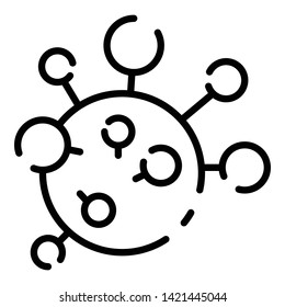 Allergy molecule icon. Outline allergy molecule vector icon for web design isolated on white background