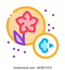 allergy on flowers color icon vector. allergy on flowers sign. isolated symbol illustration