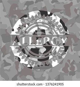 Allergy on grey camo pattern