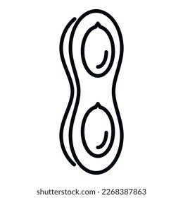 Allergy peanut icon outline vector. Seasonal nose. Allergic flu