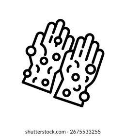 Ilustración vectorial de línea de ícono de respuesta a alergias