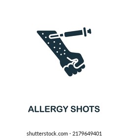 Allergy Shots Icon. Monochrome Simple Allergy Icon For Templates, Web Design And Infographics