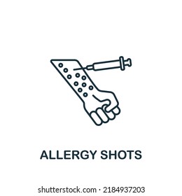 Allergy Shots Icon. Monochrome Simple Allergy Icon For Templates, Web Design And Infographics