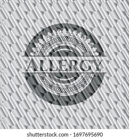Allergy silver badge. Scales pattern. Vector Illustration. Detailed.