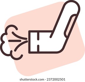 Allergy spray, illustration or icon, vector on white background.