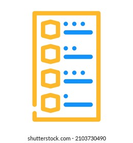vector de icono de color de prueba de alergia. signo de prueba de alergia. ilustración de símbolo aislado