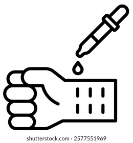 Allergy Testing icon line vector illustration