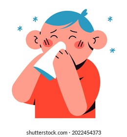 Allergy vector cartoon illustration isolated on a white background.