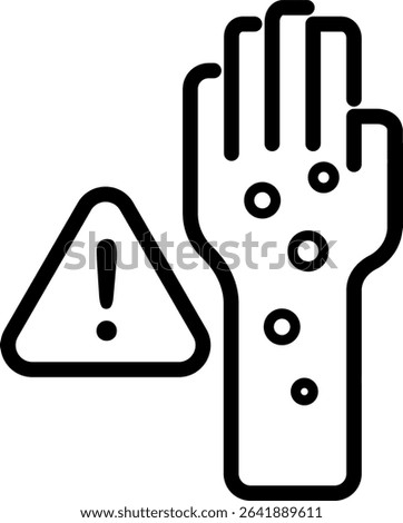 Allergy warning alert icon for medication