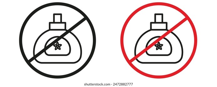 Allergy Warning Forbidden Perfume Sign for Fragrance-Free Zones