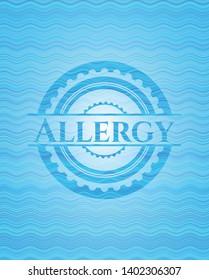 Allergy water concept emblem background. Vector Illustration. Detailed.