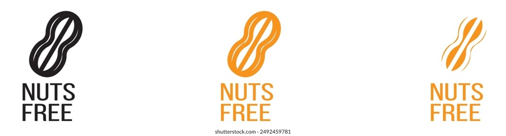 Allergy-Friendly Nuts Free Icon for Food Safety and Dietary Restrictions Graphics Ideal for Representing Nut-Free Products and Allergy Warnings