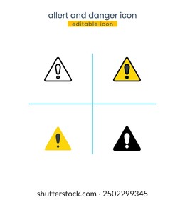 allert and danger icon web and app