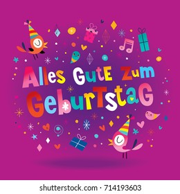 Alles Gute zum Geburtstag Deutsch German Happy birthday greeting card