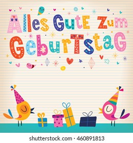 Alles Gute zum Geburtstag Happy birthday in German card