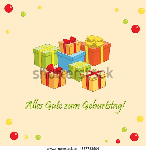 Alles Gute Zum Geburtstag Vector Greeting Stock Vector Royalty Free