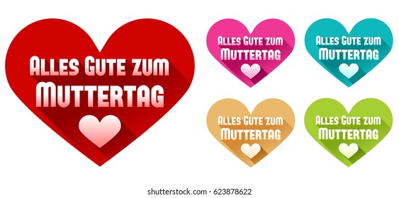 Alles Gute zum Muttertag. Happy Mother's Day. Eps10.