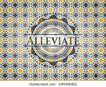 Alleviate arabesque emblem background. arabic decoration.