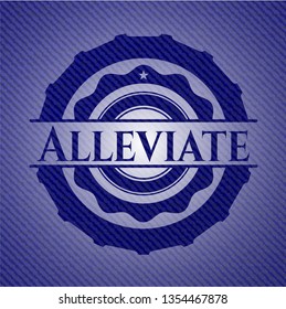 Alleviate badge with jean texture