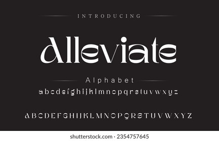 Alleviate Vintage Brush Script Modern Font. Retro Typeface. Vector Illustration.