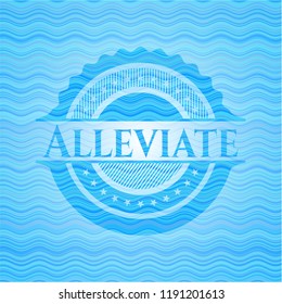 Alleviate water concept style badge.