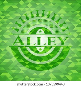 Alley green mosaic emblem