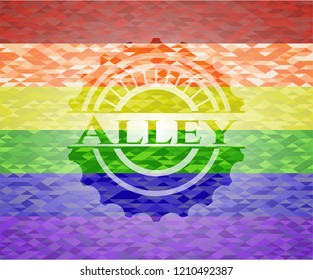 Alley lgbt colors emblem 