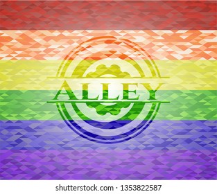 Alley lgbt colors emblem 