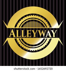 Alleyway Golden Badge. Vector Illustration. Detailed.