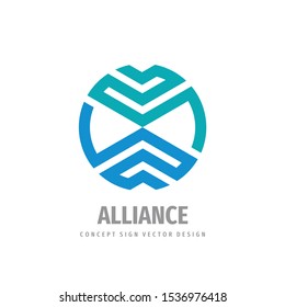 Alliance business cooperation logo design. 
