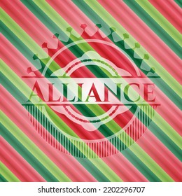 Alliance christmas colors emblem. Vector Illustration. Detailed. 