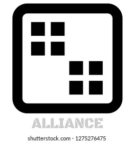 Alliance concept icon on white