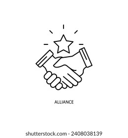 alliance  concept line icon. Simple element illustration. alliance  concept outline symbol design.
