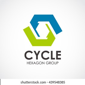 Alliance flat of square arrow abstract vector and logo design or template center business icon of company identity symbol concept