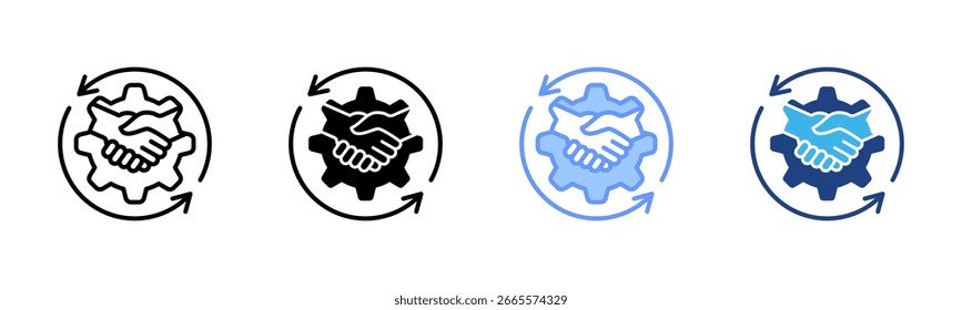 Alliance icon set multiple style collection