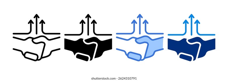 Ilustração de vetor de ícone da aliança. Estilo de Linha Simples