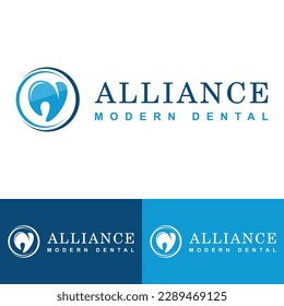 Alliance Modern Dental vector logo design