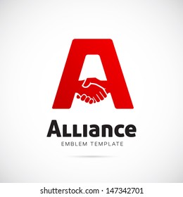 Alliance symbol icon or logo template