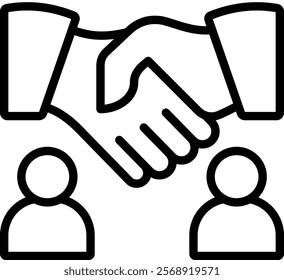 Alliance Vector Lineal Icon On White Background.