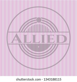 Allied badge with pink background